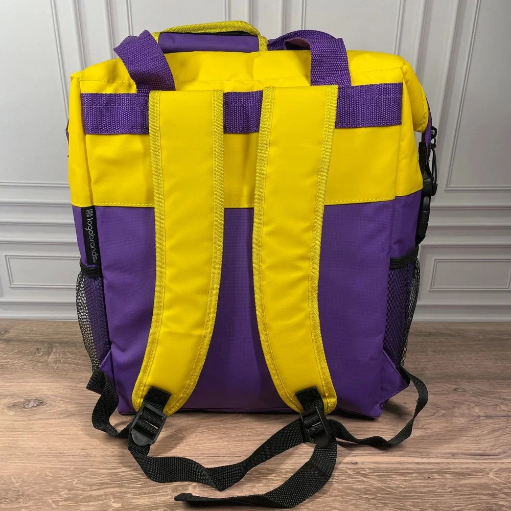 Minnesota Vikings Yellow Purple Insulated Lunch Backpack Bag Cooler NFL Football